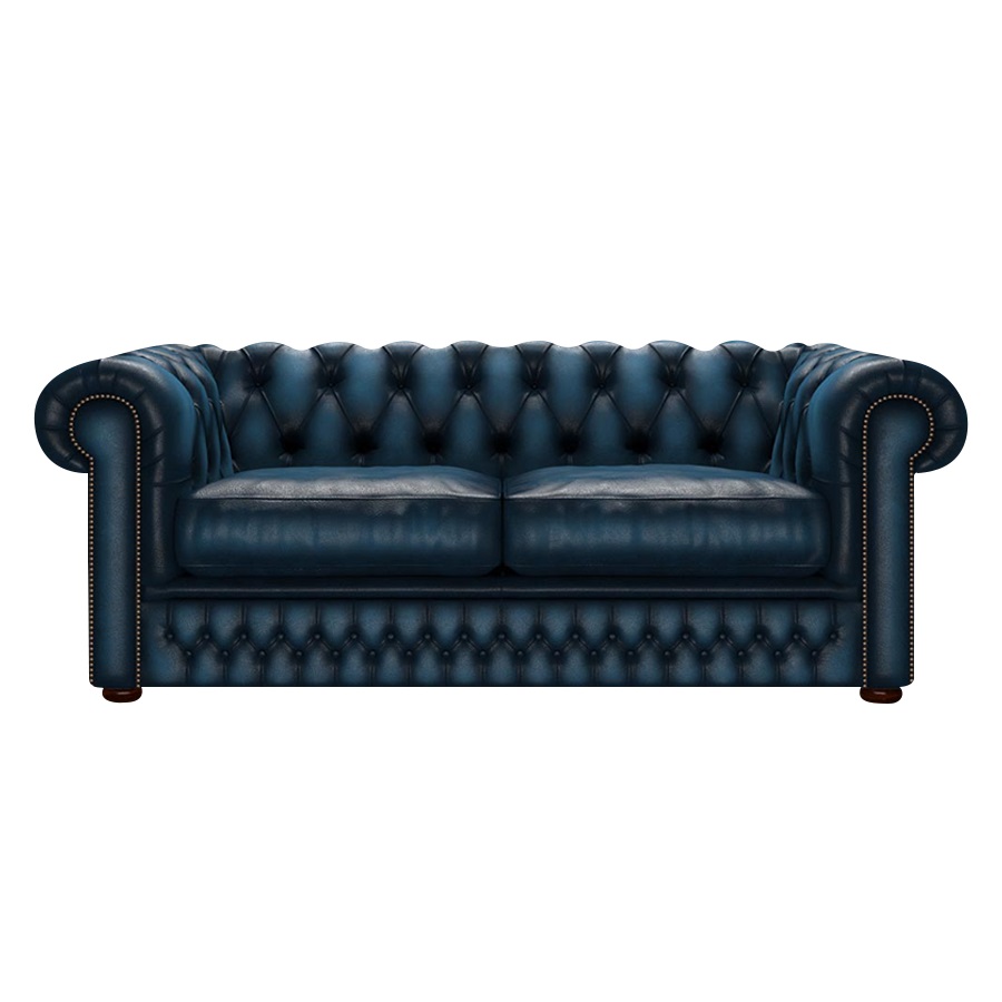 Shackleton Chesterfield 3-sits Antique Blue i gruppen  hos HolyHome (3-ABLUE-SHACK)